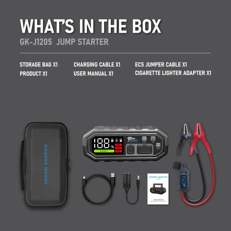 Master GK-J1205 Car Jump Starter 4000A for 12V Vehicles